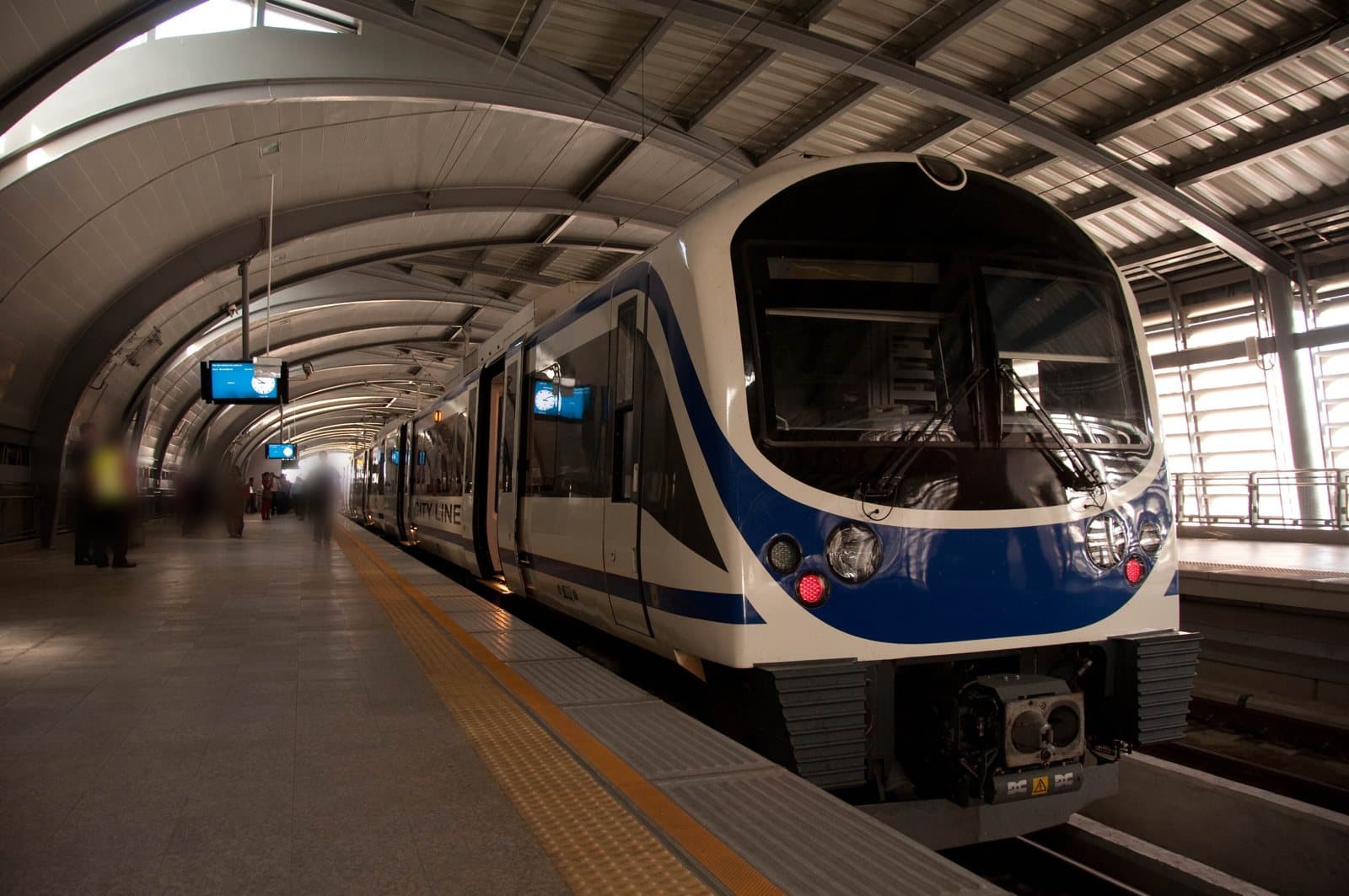 An Airport Rail Link train at the platform